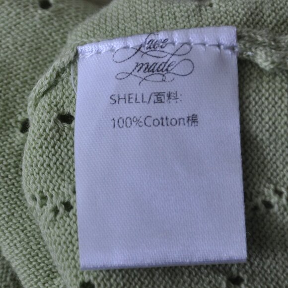 Romantic Lacemade Honeygreen Manor Knit Dress Crocheted Flowers S - Picture 13 of 14